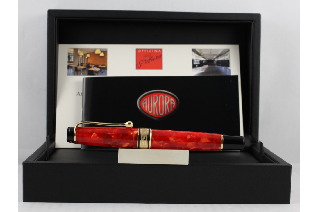 Aurora Optima Limited Edition Coral Red Fountain Pen