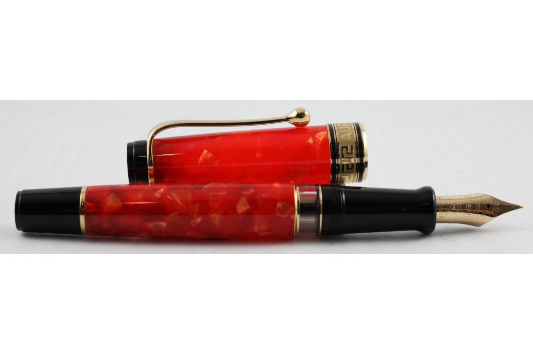 Aurora Optima Limited Edition Coral Red Fountain Pen