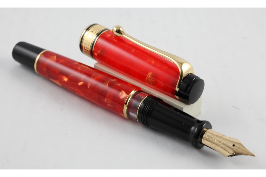 Aurora Optima Limited Edition Coral Red Fountain Pen