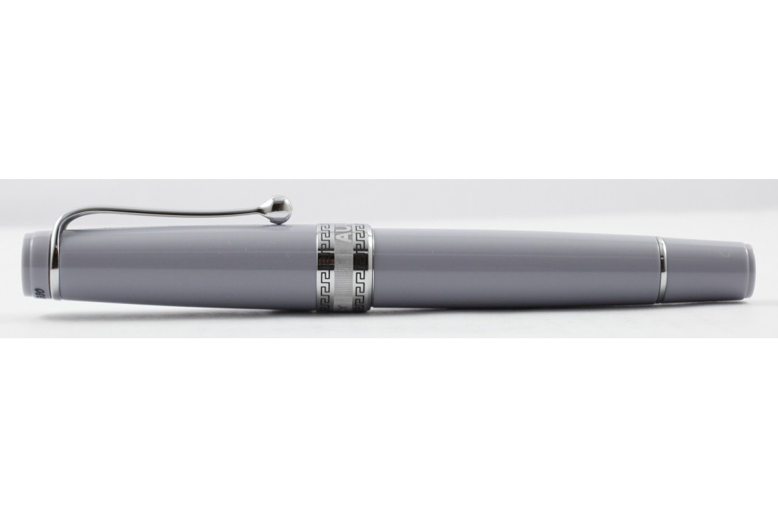 Aurora Limited Edition Optima Grey With Silver Trim, Flexible Fine Nib Fountain Pen
