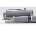 Aurora Limited Edition Optima Grey With Silver Trim, Flexible Fine Nib Fountain Pen