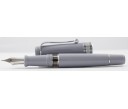 Aurora Limited Edition Optima Grey With Silver Trim, Flexible Fine Nib Fountain Pen