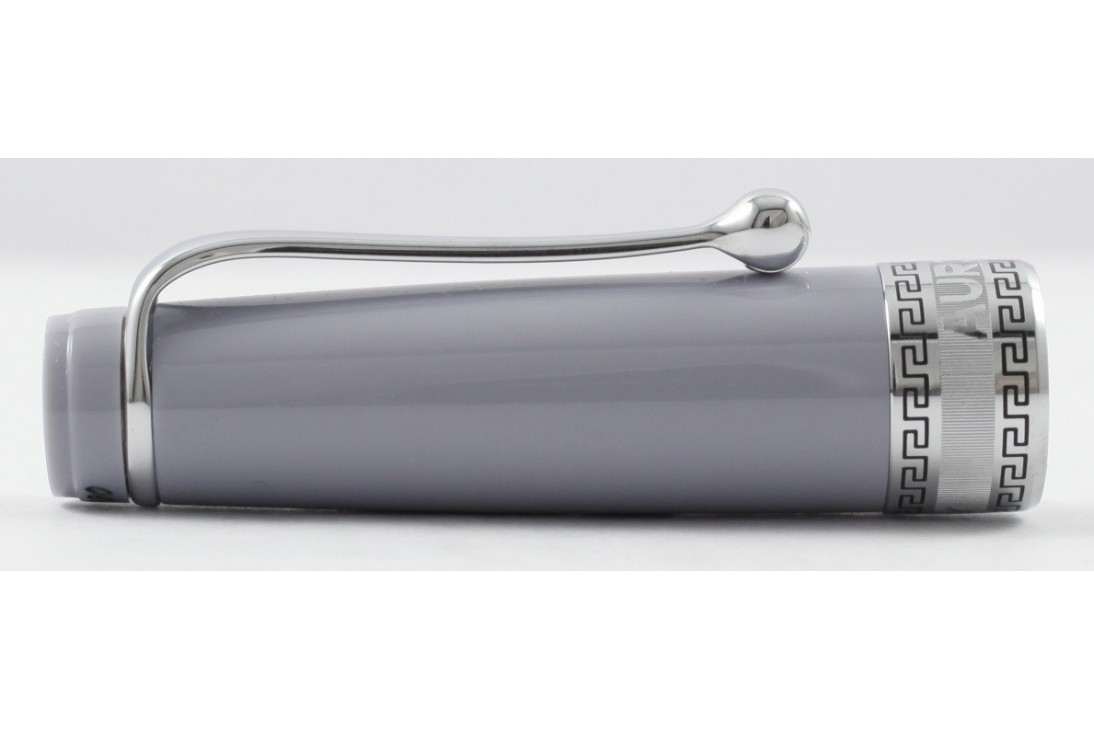 Aurora Limited Edition Optima Grey With Silver Trim, Flexible Fine Nib Fountain Pen