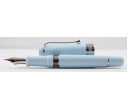 Aurora Limited Edition Optima Light Blue with Silver Trim, Flexible Fine Nib Fountain Pen