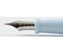 Aurora Limited Edition Optima Light Blue with Silver Trim, Flexible Fine Nib Fountain Pen
