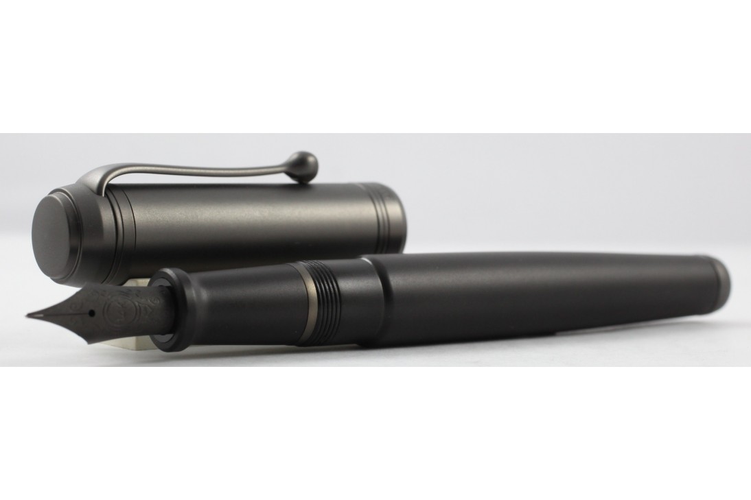 Aurora Talentum Matte Black Metal Cap Fountain Pen