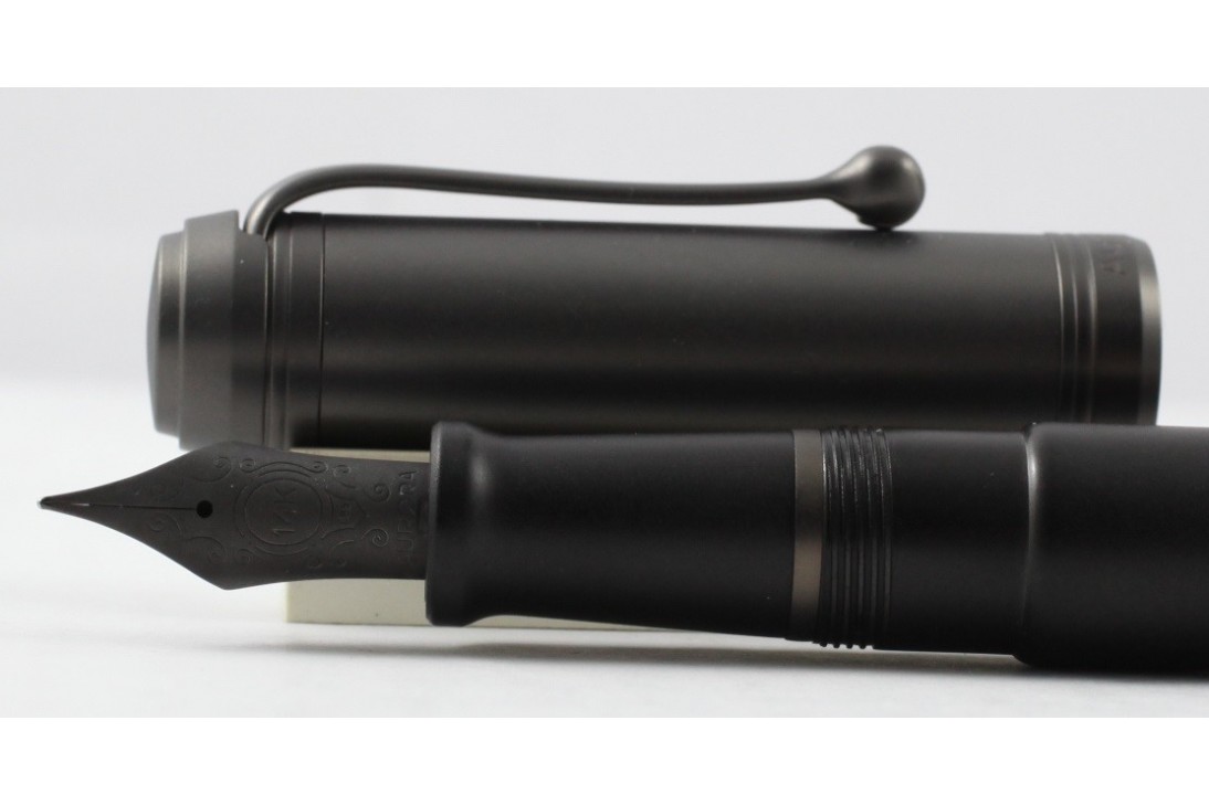 Aurora Talentum Matte Black Metal Cap Fountain Pen