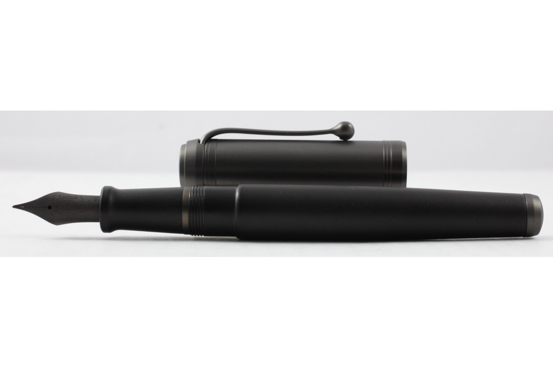 Aurora Talentum Matte Black Metal Cap Fountain Pen