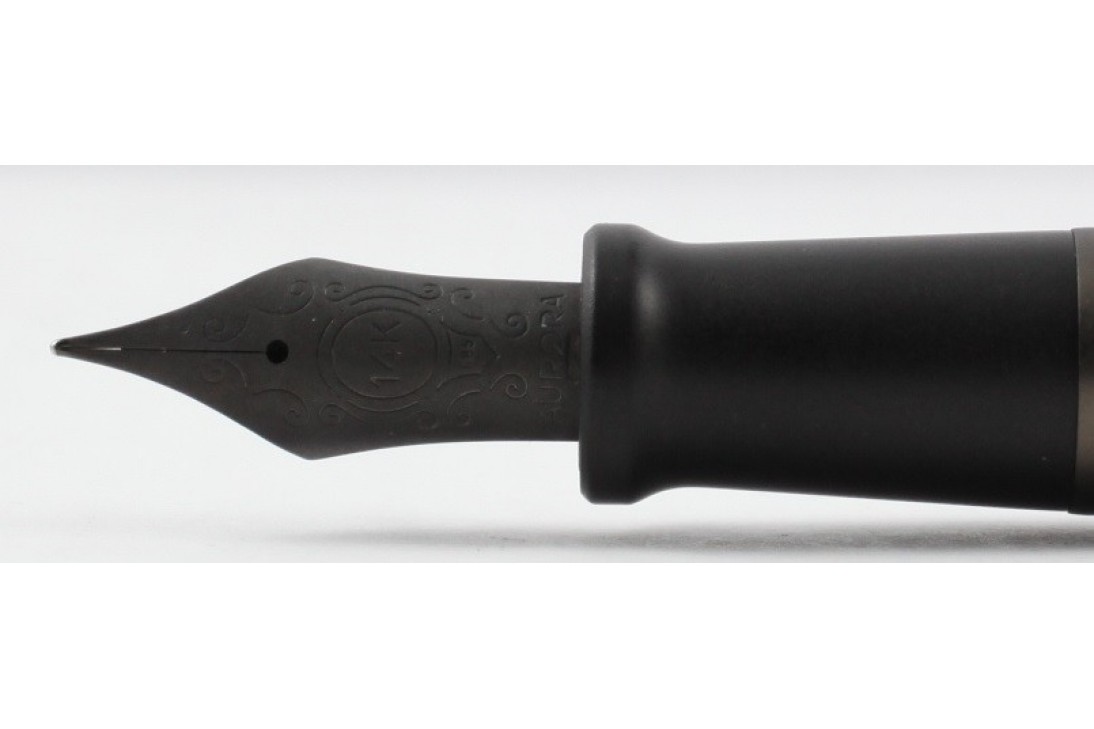 Aurora Talentum Matte Black Metal Cap Fountain Pen
