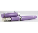 Aurora Limited Edition Optima Purple With Silver Trim, Flexible Fine Nib Fountain Pen