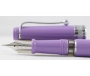 Aurora Limited Edition Optima Purple With Silver Trim, Flexible Fine Nib Fountain Pen