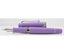 Aurora Limited Edition Optima Purple With Silver Trim, Flexible Fine Nib Fountain Pen
