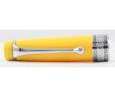 Aurora Limited Edition Optima Yellow with Silver Trim, Flexible Fine Nib Fountain Pen