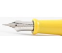 Aurora Limited Edition Optima Yellow with Silver Trim, Flexible Fine Nib Fountain Pen