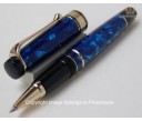 Aurora Optima Blue Auroloide Gold Plated Trims Roller Ball Pen