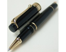 Aurora Optima Black Resin Gold Plated Trims Roller Ball Pen