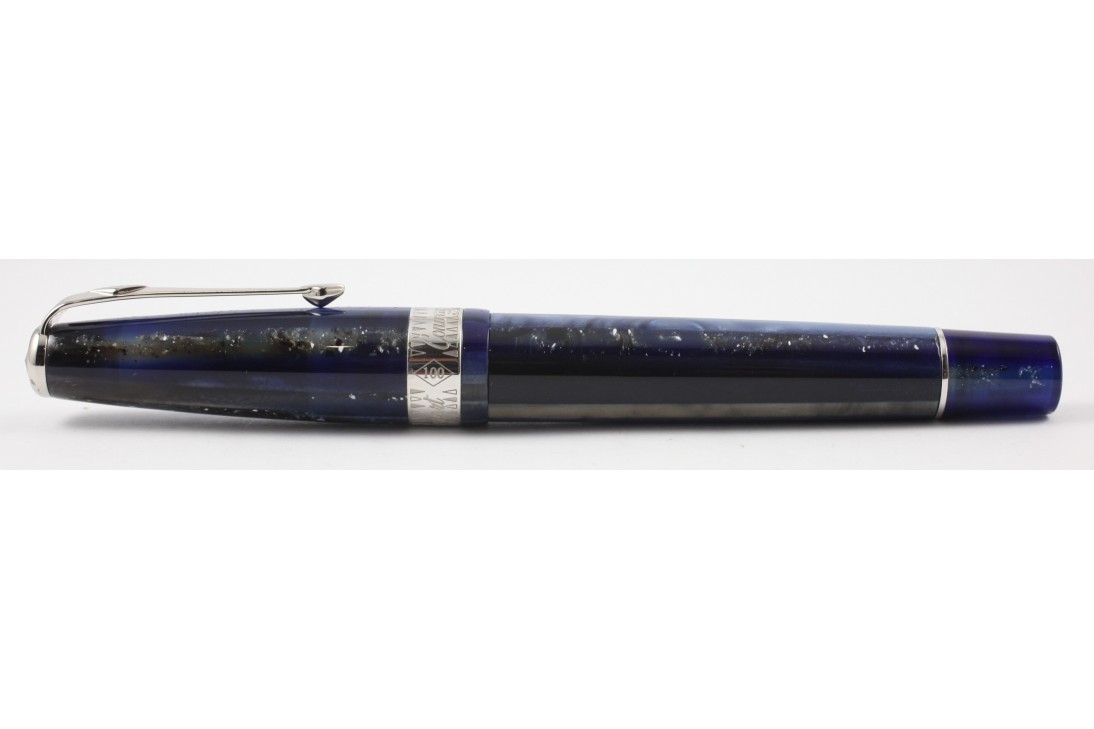 Conway Stewart Model 100 Blue Starry Night Spagetti RT Fountain Pen (18K Gold Nib)