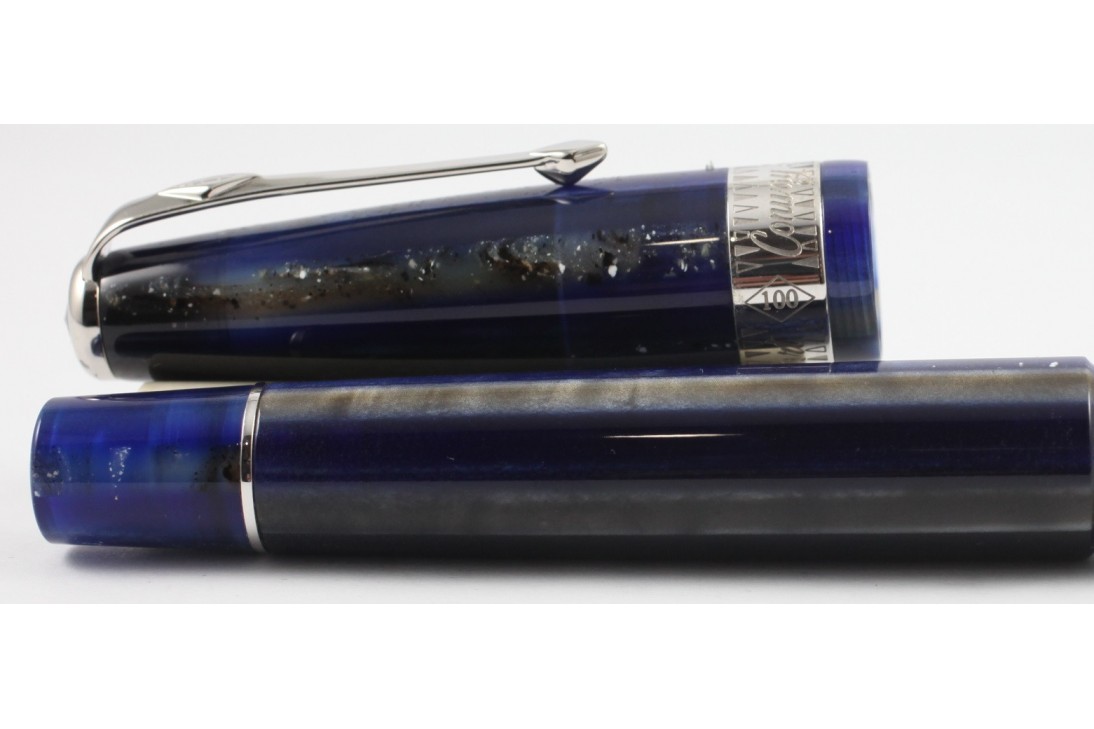 Conway Stewart Model 100 Blue Starry Night Spagetti RT Fountain Pen (18K Gold Nib)