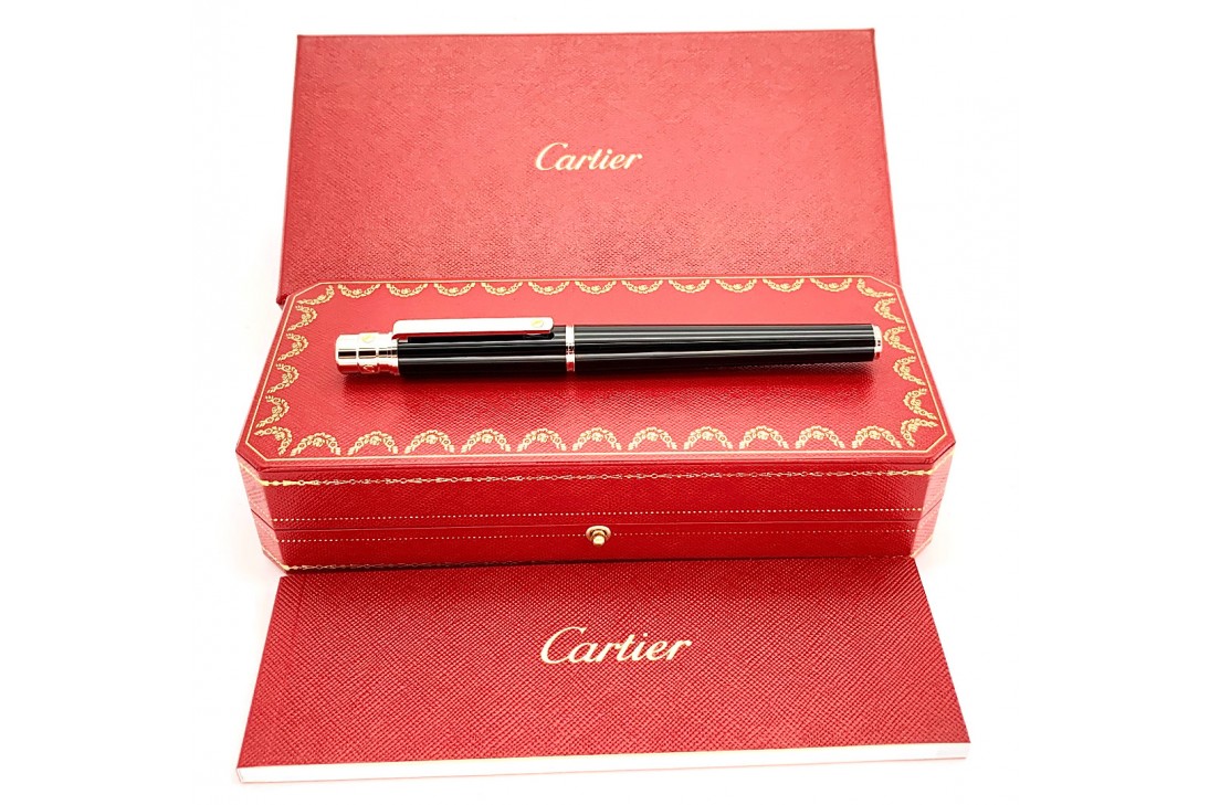 Cartier OP000114 Santos de Cartier Large Composite Palladium and Gold Finishes Roller Pen