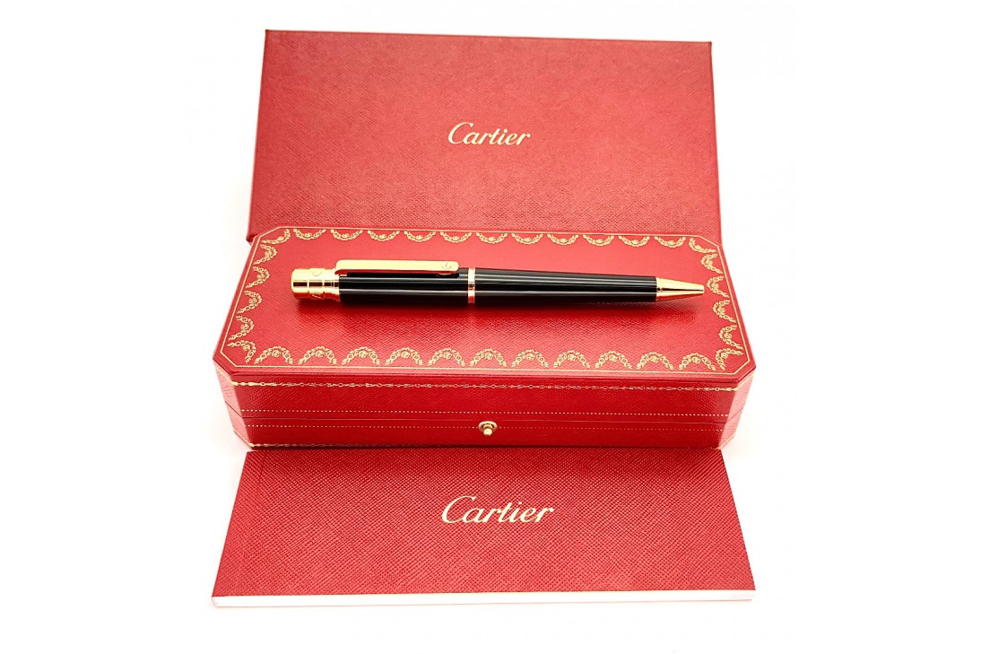 Cartier OP000131 Santos de Cartier Large Composite and Gold Finishes Ball Pen