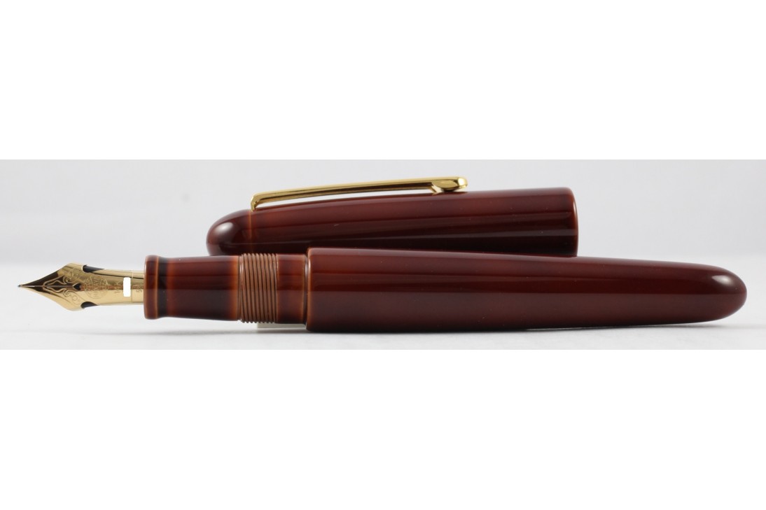 Nakaya Cigar Writer Portable Toki Tamenuri Fountain Pen