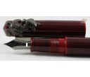 Nakaya Piccolo Long Writer Aka Tamenuri with Turtle Stopper Fountain Pen