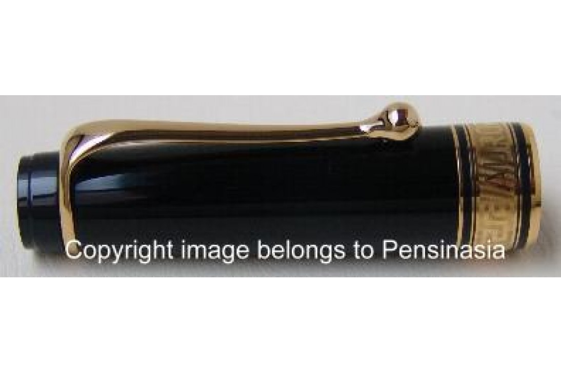 Aurora Optima Black Resin Gold Plated Trims Fountain Pen