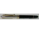 Aurora 88 Ottantotto Black Resin Barrel Silver Cap and Gold Plated Trims Roller Ball Pen