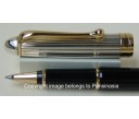 Aurora 88 Ottantotto Black Resin Barrel Silver Cap and Gold Plated Trims Roller Ball Pen