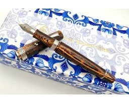 Armando Simoni Club Gladiator Medio Bespoke 2025 Arco Bronze Guilloche Rhodium Trim Fountain Pen