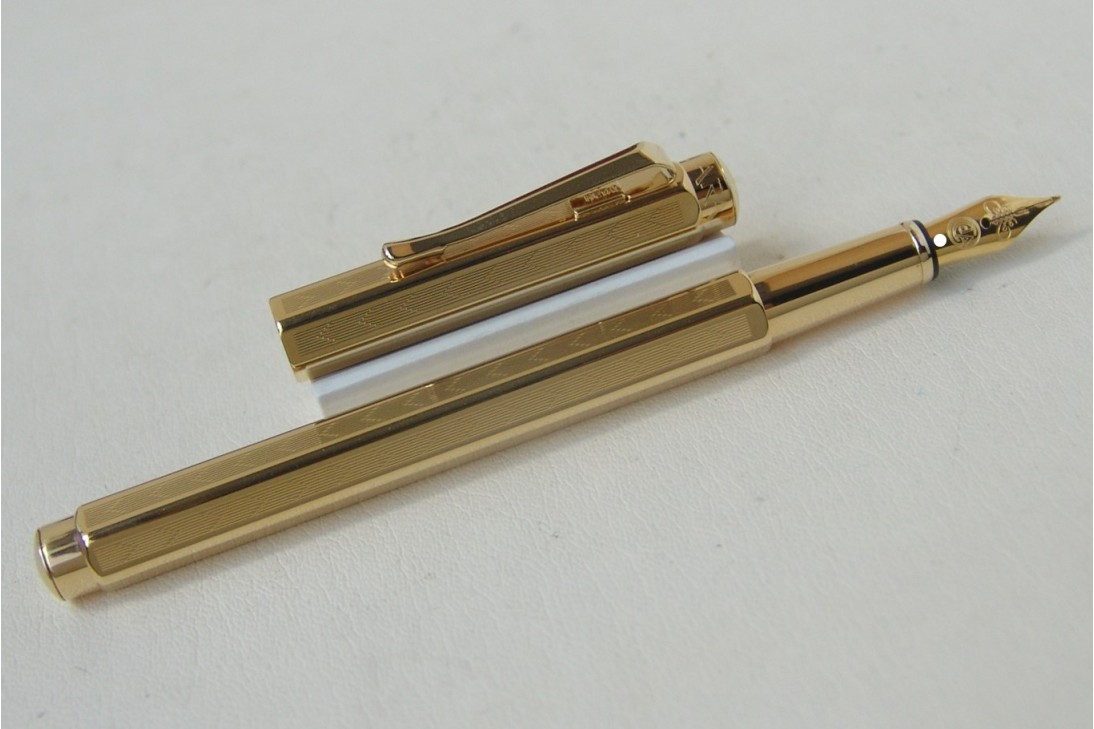 Caran d'ache Ecridor Chevron Gold Plated Fountain Pen
