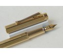 Caran d'ache Ecridor Chevron Gold Plated Fountain Pen
