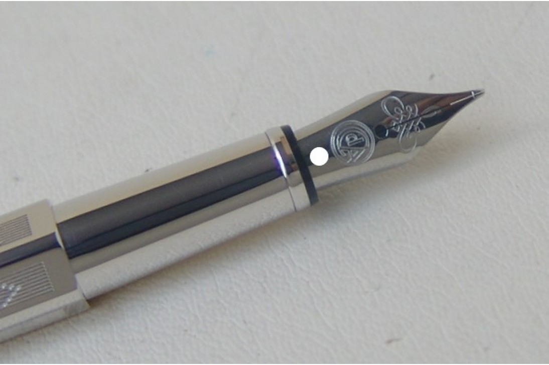 Caran d'ache Ecridor Chevron Silver Rhodium Plated Fountain Pen