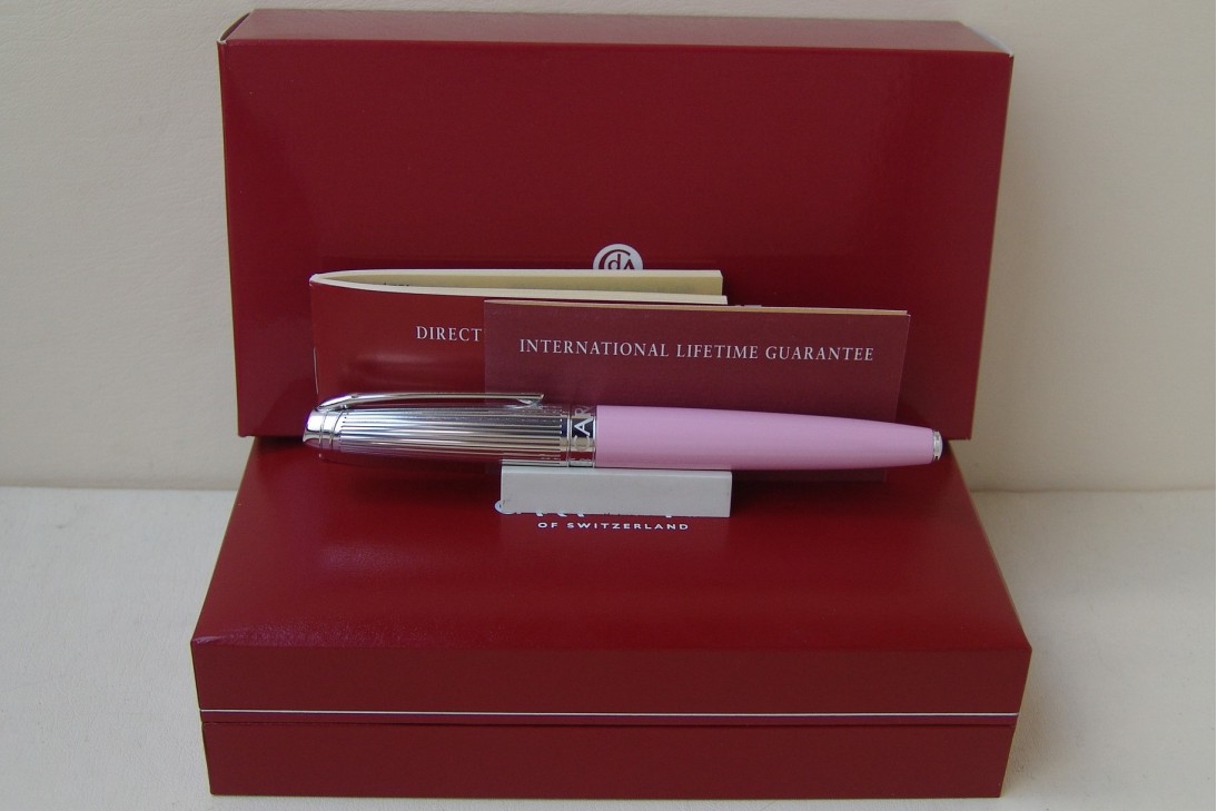 Caran d'ache Leman Bicolour Pink Rhodium Plated Fountain Pen