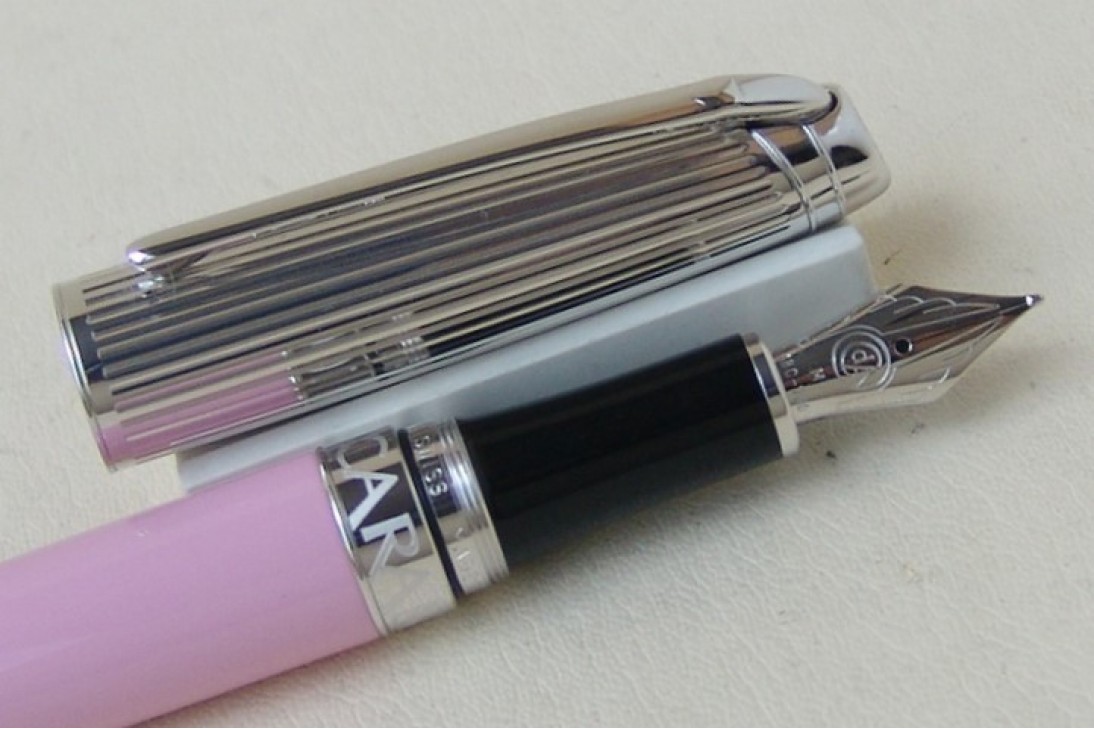 Caran d'ache Leman Bicolour Pink Rhodium Plated Fountain Pen