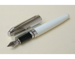Caran d'ache Leman Bicolour White Rhodium Plated Fountain Pen