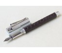 Caran d'ache Varius Alligator Silver Plated Rhodium Coated Fountain Pen