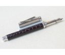 Caran d'ache Varius Alligator Silver Plated Rhodium Coated Fountain Pen