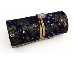 CATHAY Hand-made Silk Pen Pouch - in Celestial Sea for 8 Pens