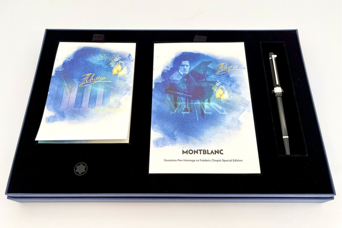 Montblanc MB.127641 Donation Homage To Frédéric Chopin Roller Pen and Notepad Set