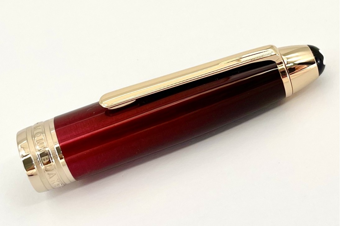 Montblanc MB.125331 Meisterstuck Calligraphy Solitaire Burgundy Lacquer Flexible Nib Fountain Pen
