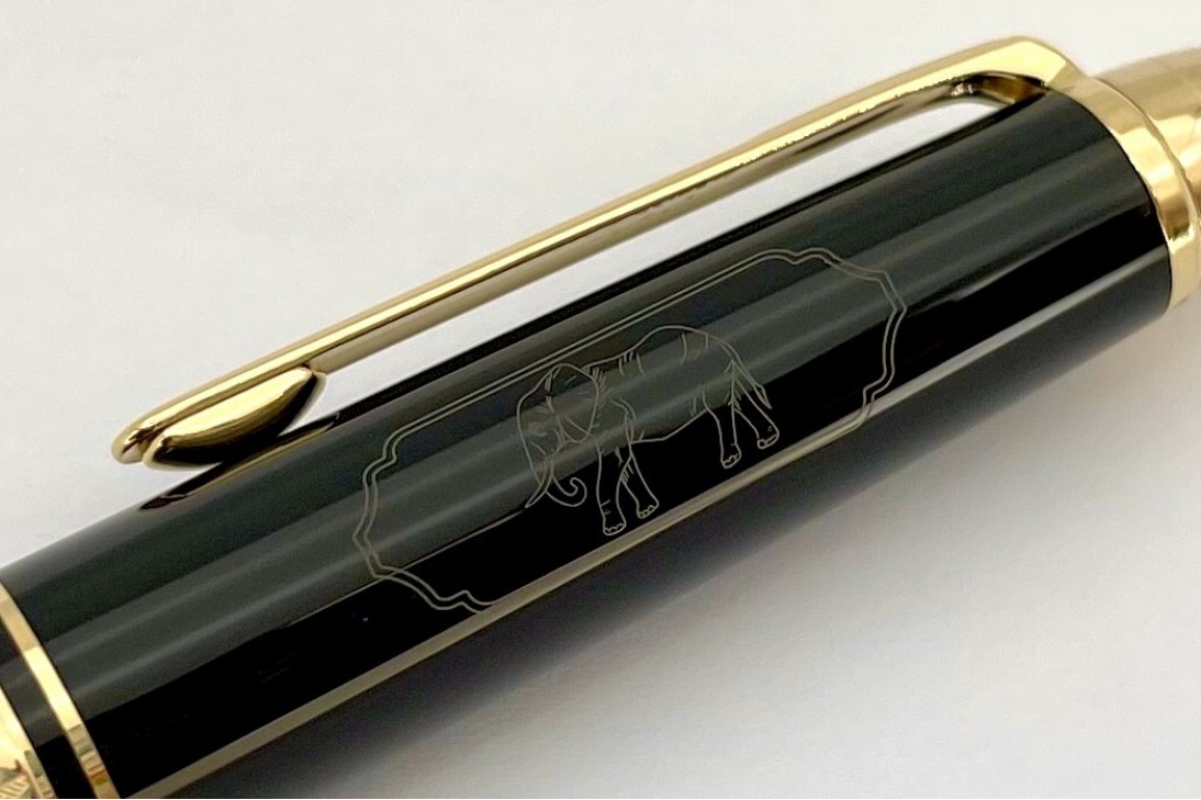 Montblanc MB128380 Meisterstück Around the World in 80 Days Midsize Ball Pen (Dark Grey)
