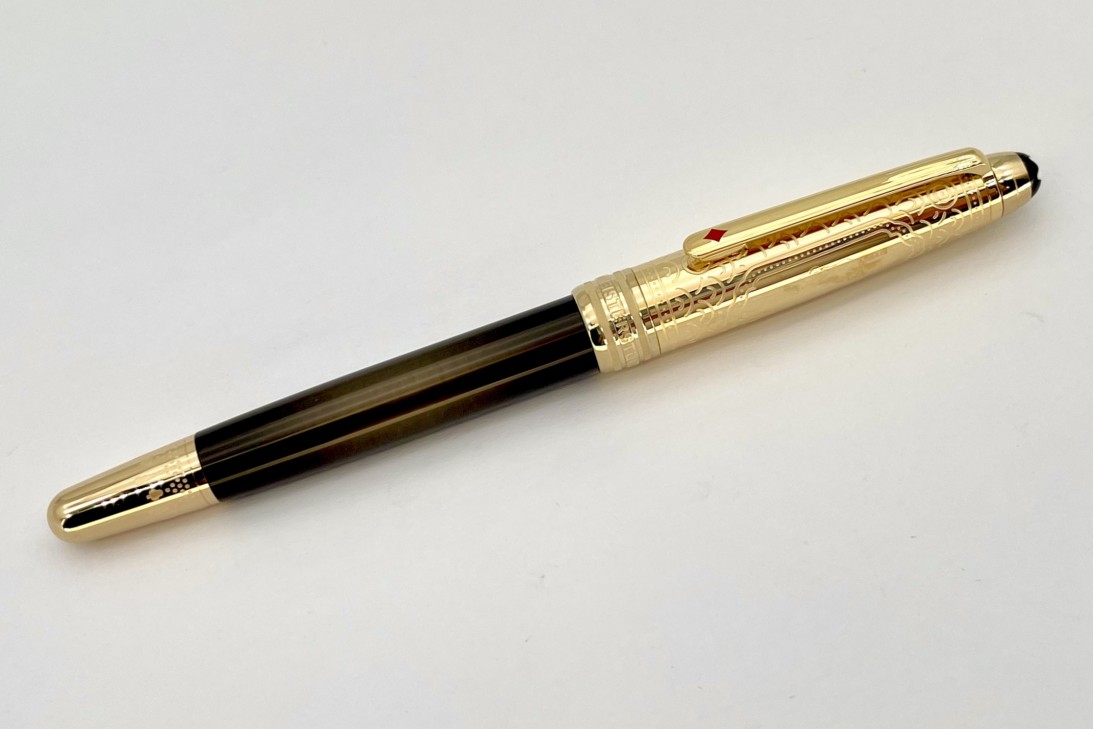 Montblanc MB128482 Meisterstück Around the World in 80 Days Doue Classique 163 Roller Pen (Dark Grey)