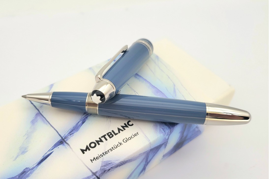 Montblanc MB129394 Meisterstuck 162 Glacier LeGrand Blue Roller Ball Pen
