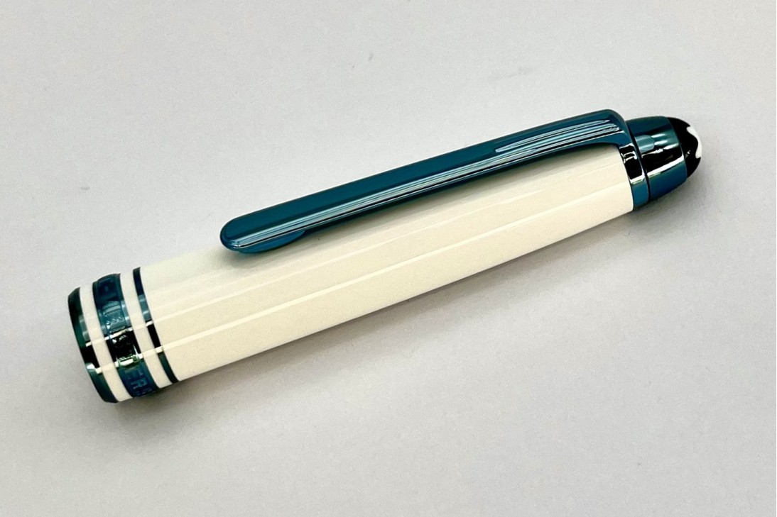 Montblanc MB129400 Meisterstuck 163 Glacier Classique White Roller Pen