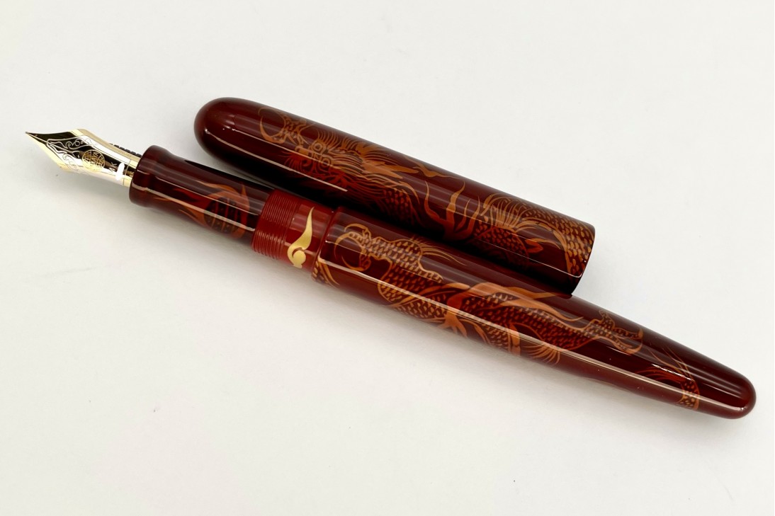 Nakaya Cigar Long Tamesukashi Ascending Dragon Fountain Pen
