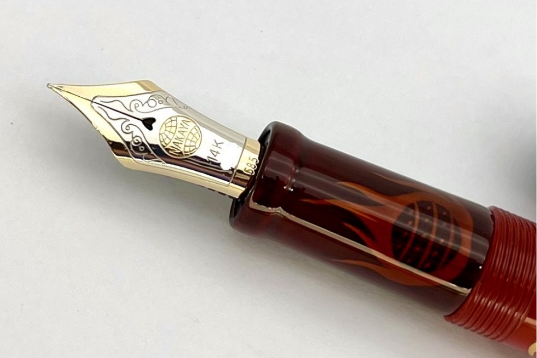 Nakaya Cigar Long Tamesukashi Ascending Dragon Fountain Pen