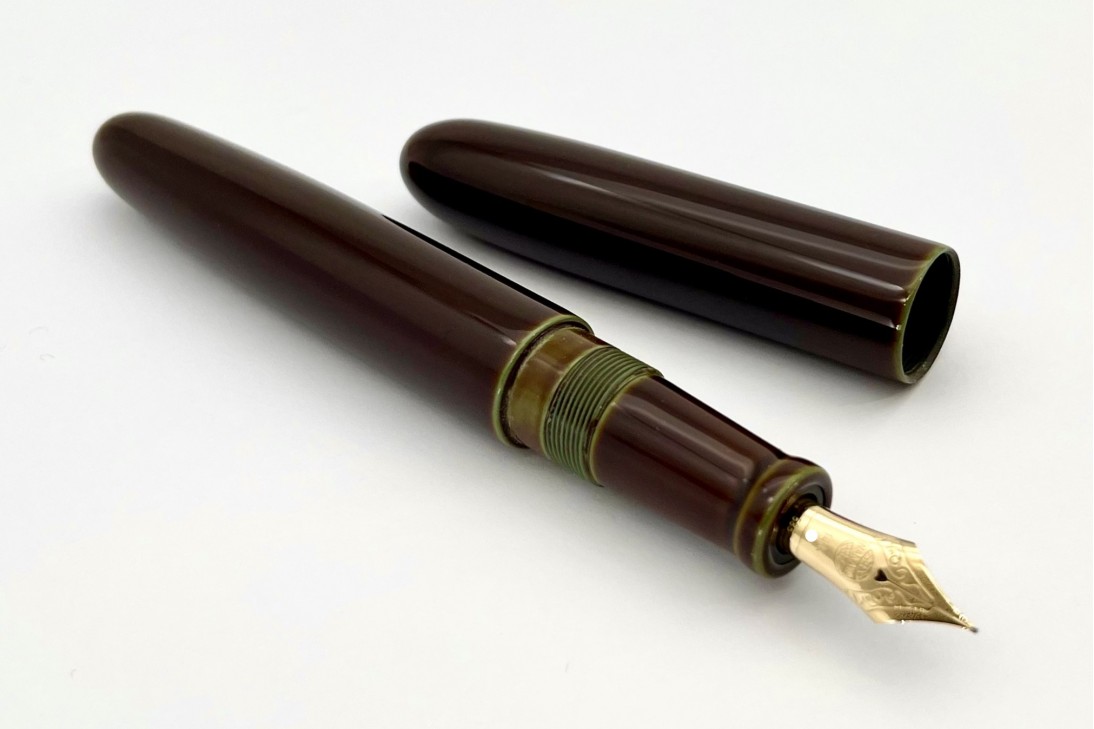 Nakaya D-17mm Cigar Long Heki-Tamenuri Fountain Pen
