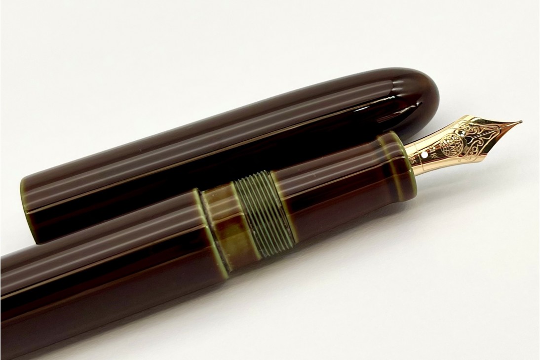 Nakaya D-17mm Cigar Long Heki-Tamenuri Fountain Pen