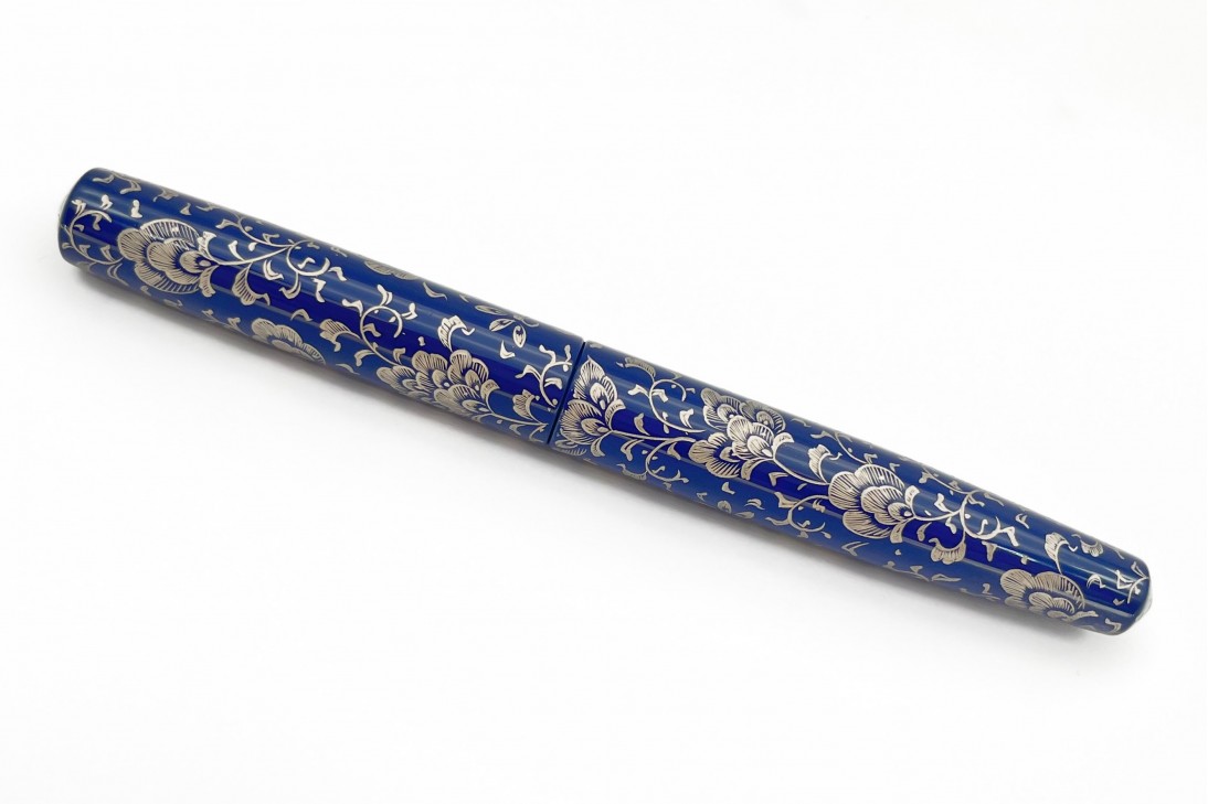 Nakaya Piccolo Long Cigar Chinkin Housoge (Platinum lines 2) Fountain Pen